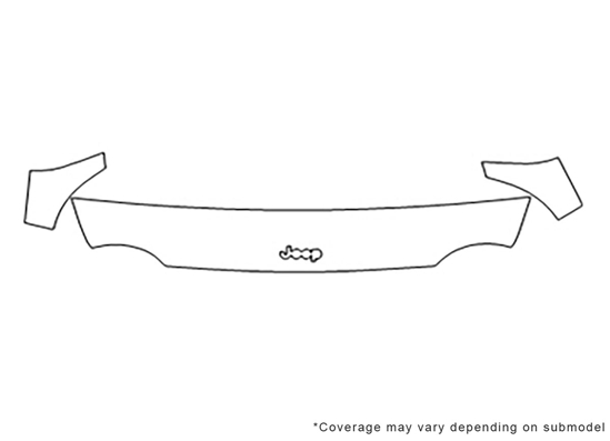 Jeep Liberty 2002-2004 3M Clear Bra Hood Paint Protection Kit Diagram