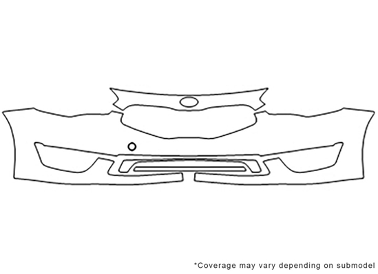 Kia Cadenza 2014-2016 3M Clear Bra Bumper Paint Protection Kit Diagram