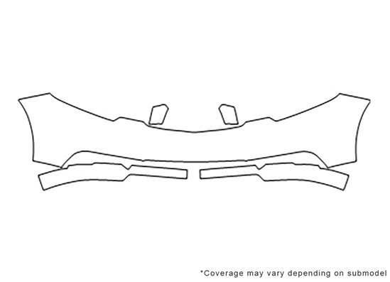 Kia Forte 2010-2013 3M Clear Bra Bumper Paint Protection Kit Diagram