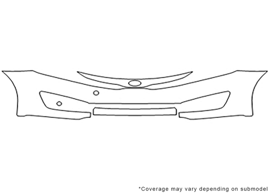Kia Optima 2011-2013 3M Clear Bra Bumper Paint Protection Kit Diagram