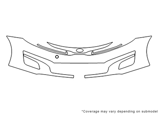 Kia Optima 2014-2015 3M Clear Bra Bumper Paint Protection Kit Diagram