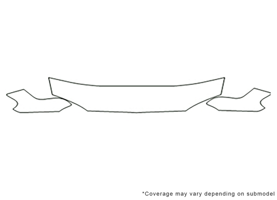 Kia Sephia 2000-2001 3M Clear Bra Hood Paint Protection Kit Diagram