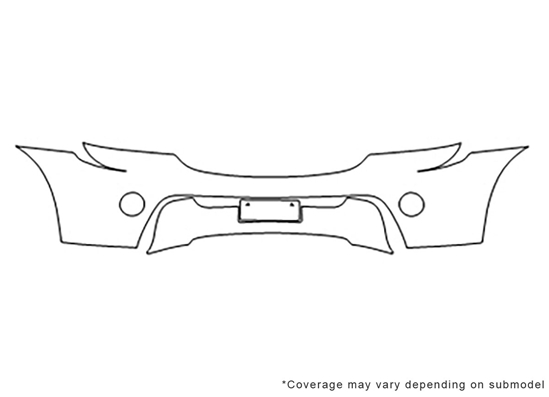 Kia Sorento 2007-2010 3M Clear Bra Bumper Paint Protection Kit Diagram