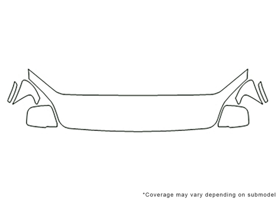 Kia Sportage 2005-2010 3M Clear Bra Hood Paint Protection Kit Diagram
