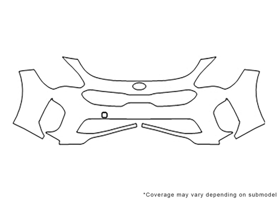 Kia Stinger 2018-2023 3M Clear Bra Bumper Paint Protection Kit Diagram