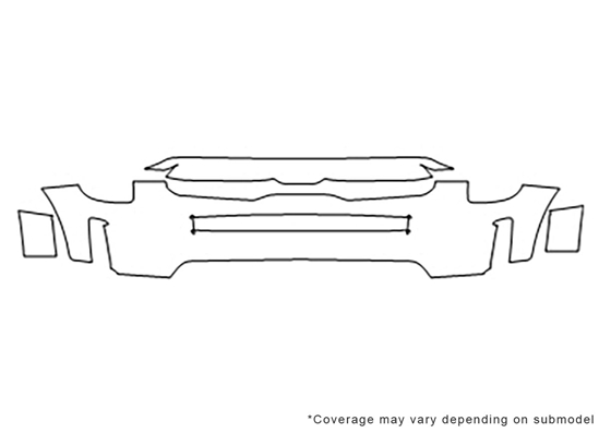Kia Telluride 2020-2022 Avery Dennison Clear Bra Bumper Paint Protection Kit Diagram