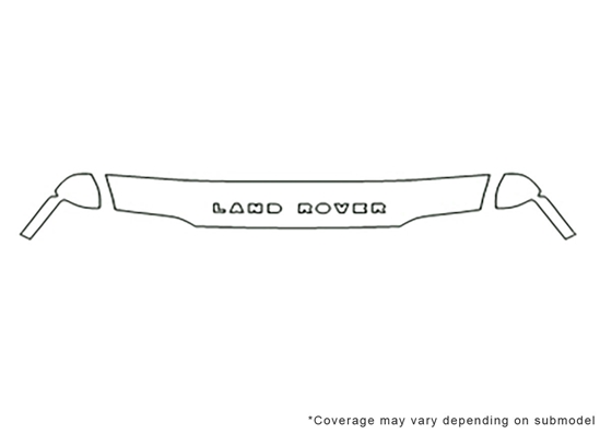 Land Rover Discovery 2003-2004 3M Clear Bra Hood Paint Protection Kit Diagram