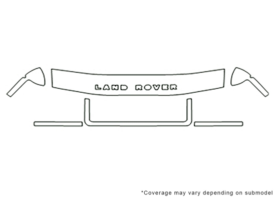 Land Rover Discovery II 2000-2002 3M Clear Bra Hood Paint Protection Kit Diagram