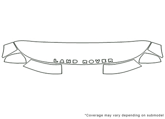 Land Rover LR4 2010-2013 Avery Dennison Clear Bra Hood Paint Protection Kit Diagram