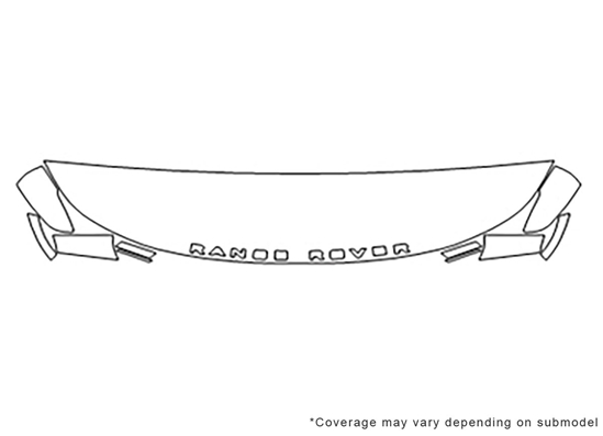 Land Rover Range Rover Sport 2014-2023 Avery Dennison Clear Bra Hood Paint Protection Kit Diagram