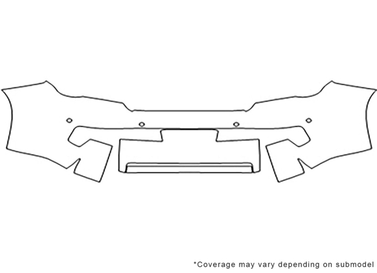 Lexus GX 2010-2013 3M Clear Bra Bumper Paint Protection Kit Diagram