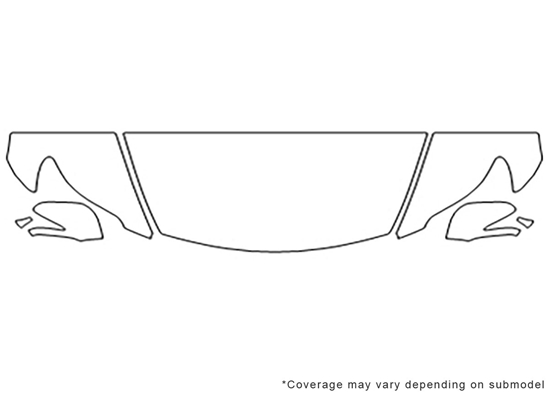 Lexus LS 2010-2012 Avery Dennison Clear Bra Hood Paint Protection Kit Diagram