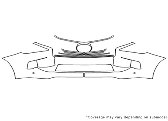 Lexus LX 2013-2015 3M Clear Bra Bumper Paint Protection Kit Diagram
