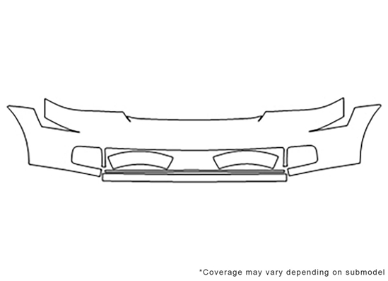 Lincoln Navigator 2005-2006 3M Clear Bra Bumper Paint Protection Kit Diagram