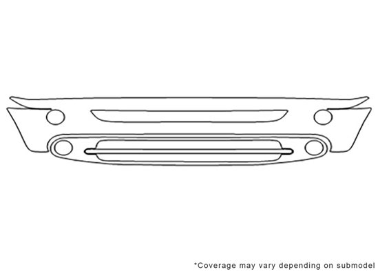 MINI Cooper 2005-2006 3M Clear Bra Bumper Paint Protection Kit Diagram