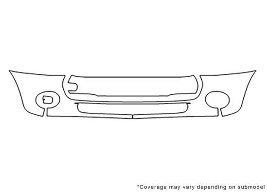 MINI Cooper 2016-2021 3M Clear Bra Bumper Paint Protection Kit Diagram