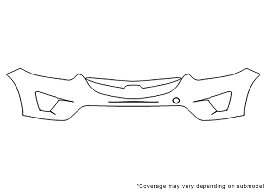 Mazda CX-5 2013-2015 Avery Dennison Clear Bra Bumper Paint Protection Kit Diagram