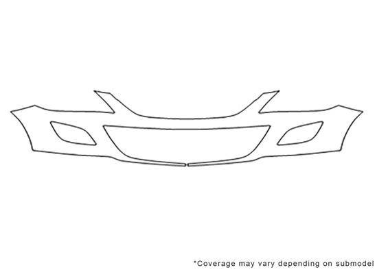 Mazda CX-9 2010-2012 Avery Dennison Clear Bra Bumper Paint Protection Kit Diagram