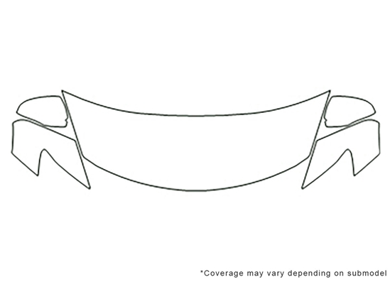 Mazda CX-9 2010-2015 Avery Dennison Clear Bra Hood Paint Protection Kit Diagram