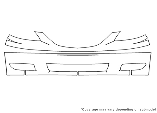 Mazda MPV 2004-2006 Avery Dennison Clear Bra Bumper Paint Protection Kit Diagram