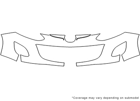Mazda Mazda2 2011-2014 3M Clear Bra Bumper Paint Protection Kit Diagram