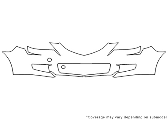 Mazda Mazda3 2007-2009 Avery Dennison Clear Bra Bumper Paint Protection Kit Diagram
