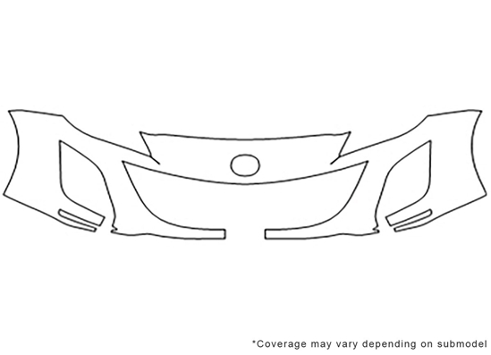 Mazda Mazda3 2010-2011 3M Clear Bra Bumper Paint Protection Kit Diagram
