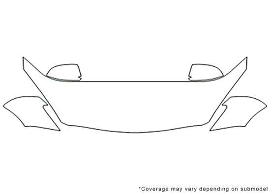 Mazda Mazda3 2010-2013 3M Clear Bra Hood Paint Protection Kit Diagram