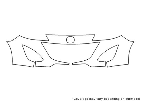 Mazda Mazda5 2013-2015 3M Clear Bra Bumper Paint Protection Kit Diagram