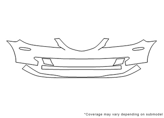 Mazda Mazda6 2003-2005 Avery Dennison Clear Bra Bumper Paint Protection Kit Diagram