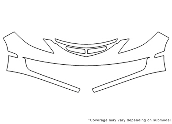 Mazda Mazda6 2009-2013 Avery Dennison Clear Bra Bumper Paint Protection Kit Diagram