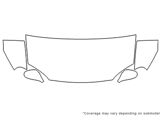 Mazda Miata 1999-2005 Avery Dennison Clear Bra Hood Paint Protection Kit Diagram