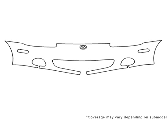 Mazda Miata 2004-2005 Avery Dennison Clear Bra Bumper Paint Protection Kit Diagram