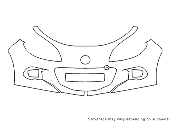Mazda Miata 2013-2015 Avery Dennison Clear Bra Bumper Paint Protection Kit Diagram