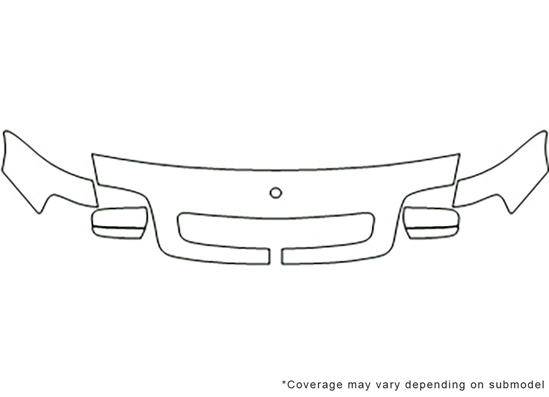 Mercedes-Benz SL-Class 2000-2002 Avery Dennison Clear Bra Hood Paint Protection Kit Diagram