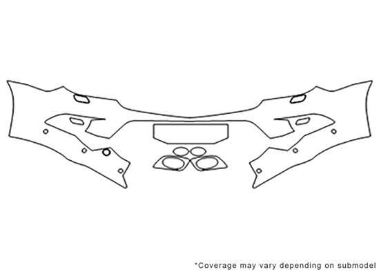 Mercedes-Benz Sprinter 2014-2016 Avery Dennison Clear Bra Bumper Paint Protection Kit Diagram