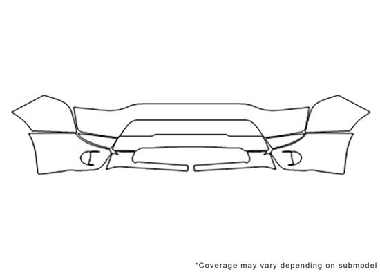Mitsubishi Outlander 2014-2015 Avery Dennison Clear Bra Bumper Paint Protection Kit Diagram