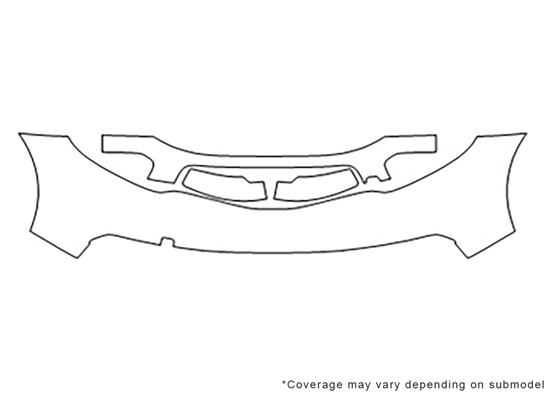 Nissan Murano 2011-2014 Avery Dennison Clear Bra Bumper Paint Protection Kit Diagram