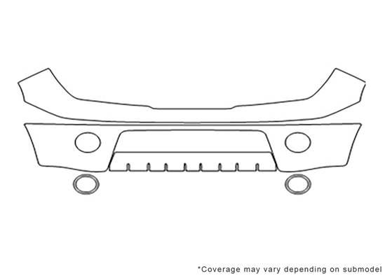 Nissan Pathfinder 2005-2007 3M Clear Bra Bumper Paint Protection Kit Diagram