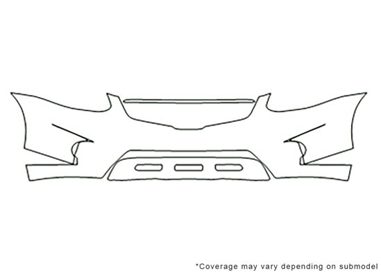 Nissan Rogue 2014-2015 3M Clear Bra Bumper Paint Protection Kit Diagram