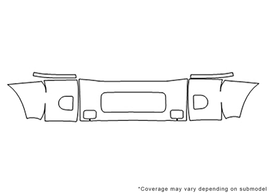 Nissan Titan 2008-2015 3M Clear Bra Bumper Paint Protection Kit Diagram
