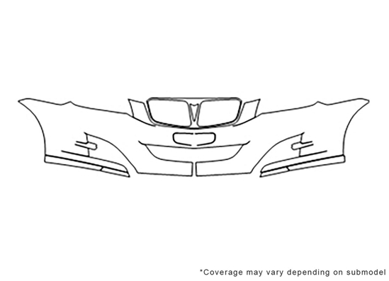 Pontiac G3 2009-2009 3M Clear Bra Bumper Paint Protection Kit Diagram