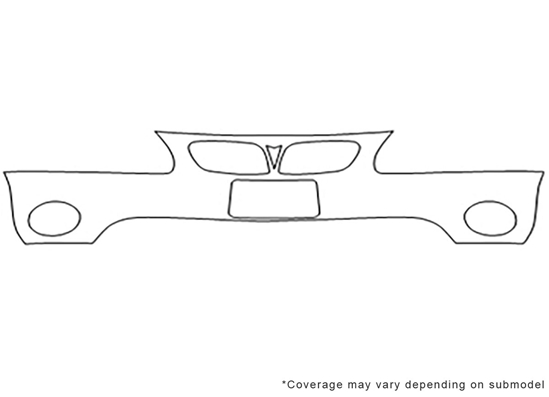 Pontiac Grand Prix 1997-2003 3M Clear Bra Bumper Paint Protection Kit Diagram