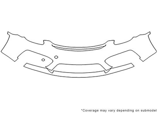 Porsche Boxster 2013-2016 Avery Dennison Clear Bra Bumper Paint Protection Kit Diagram