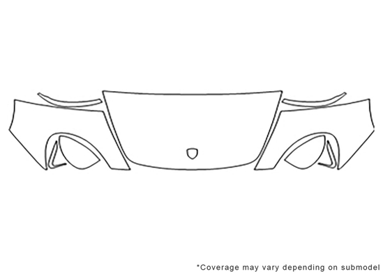 Porsche Carrera GT 2004-2005 Avery Dennison Clear Bra Hood Paint Protection Kit Diagram