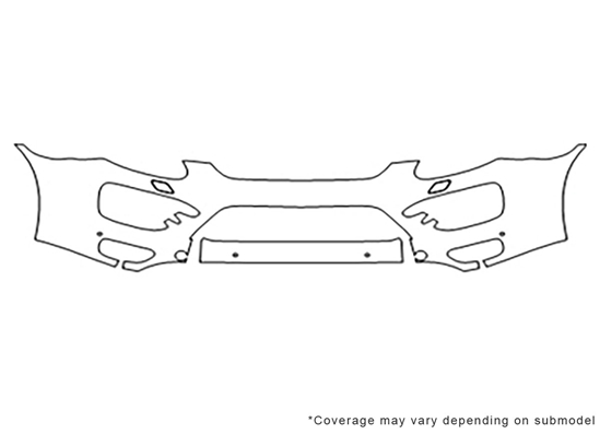 Porsche Cayenne 2011-2014 3M Clear Bra Bumper Paint Protection Kit Diagram