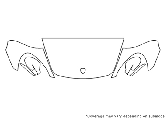 Porsche Cayman 2009-2013 3M Clear Bra Hood Paint Protection Kit Diagram