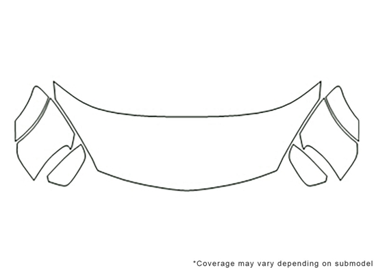 Saturn Aura 2007-2009 3M Clear Bra Hood Paint Protection Kit Diagram