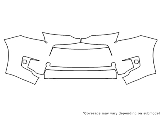 Scion xD 2008-2014 3M Clear Bra Bumper Paint Protection Kit Diagram