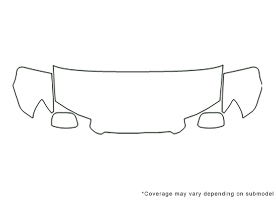 Subaru Forester 2006-2008 3M Clear Bra Hood Paint Protection Kit Diagram